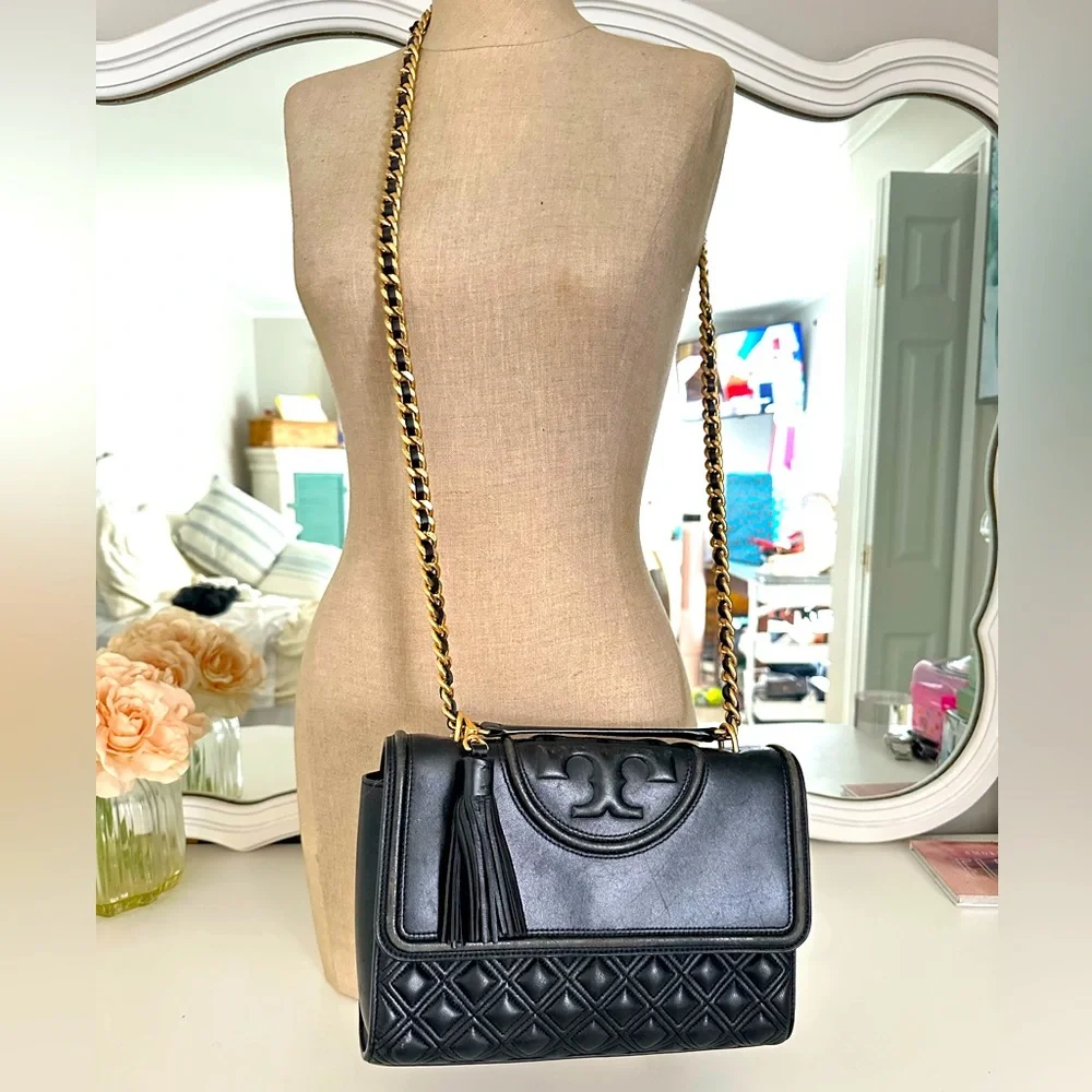 Tory Burch Fleming Leather convertible Shoulder bag - Picture 1 of 13